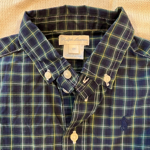 Ralph Lauren button down shirt 12 months - Picture 2 of 2